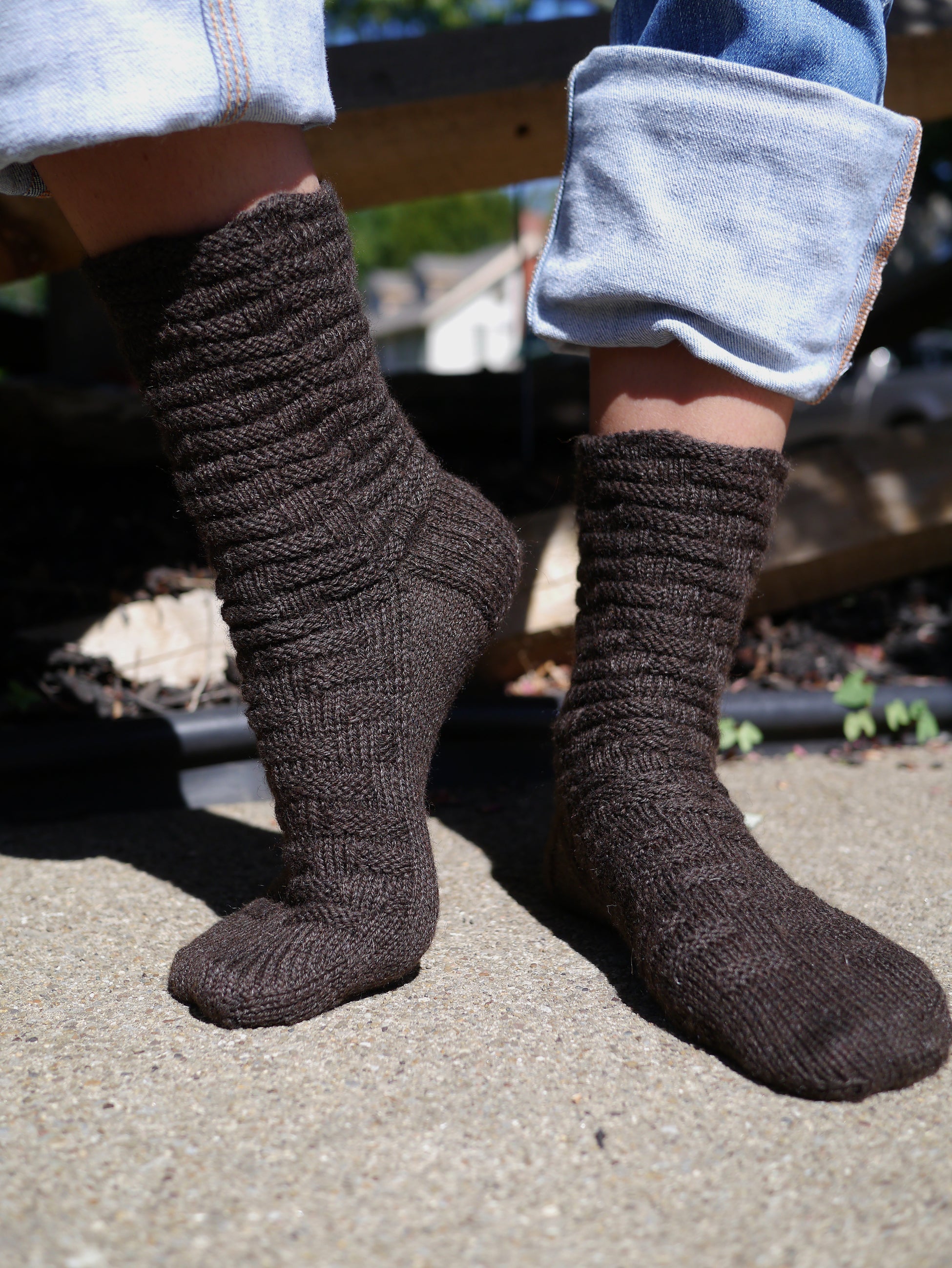 The Slouchy Sock in Washed Ink – Pleasing