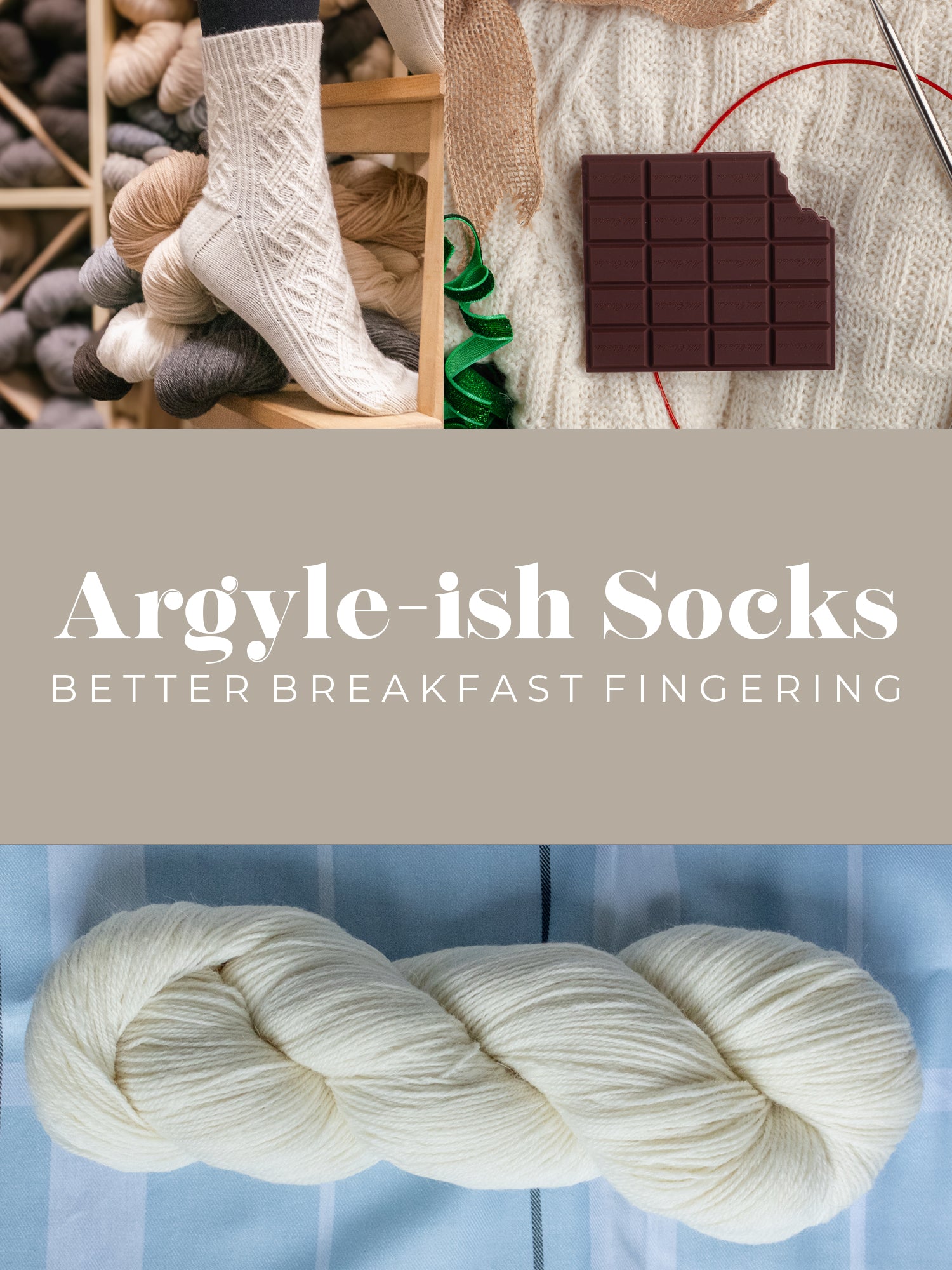 Argyle-ish sock Kit <br><small>yarn & knitting pattern kit</small>