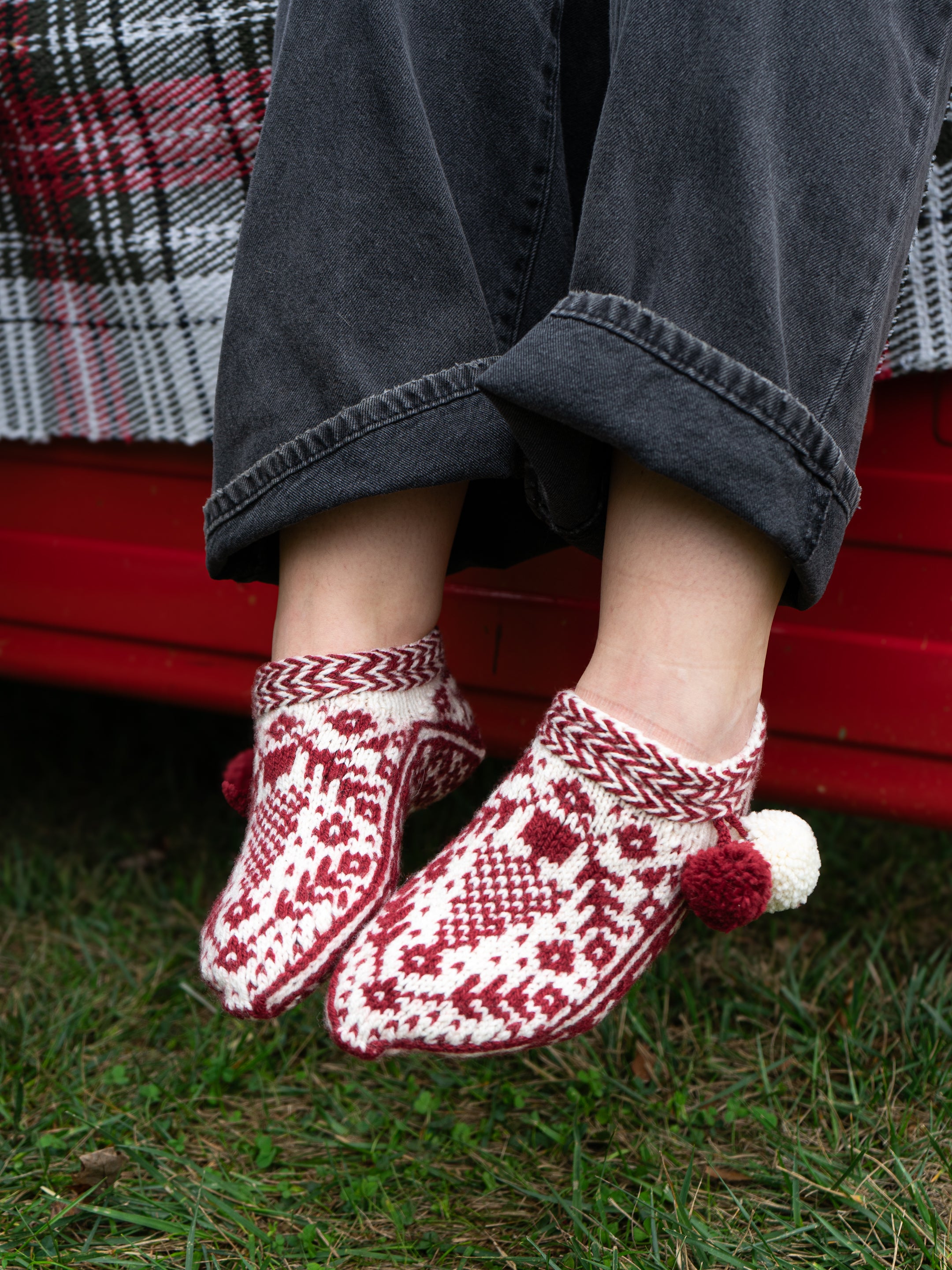 Glad Tidings Slippers by Caitlin Shepherd