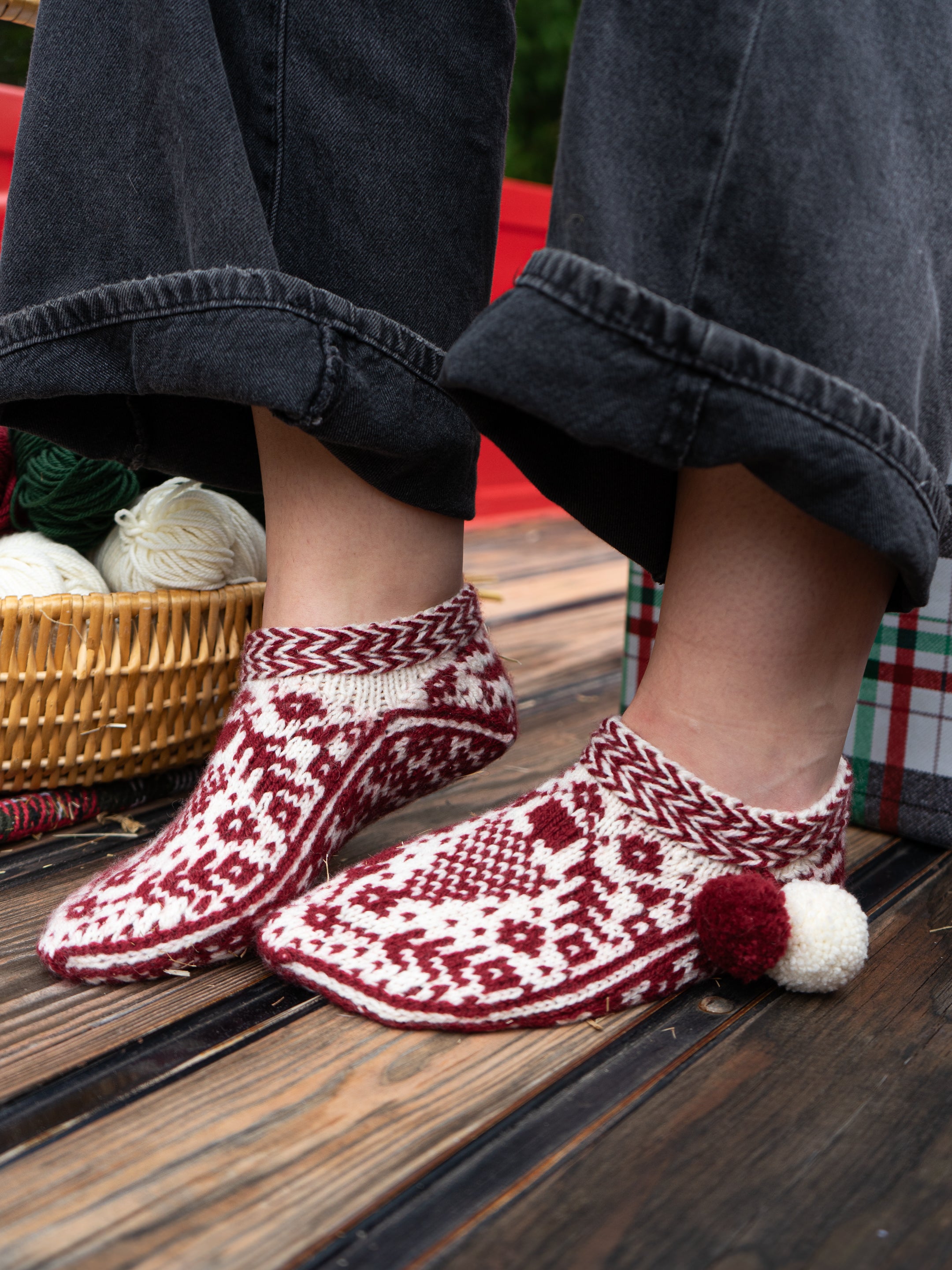 Glad Tidings Slippers by Caitlin Shepherd