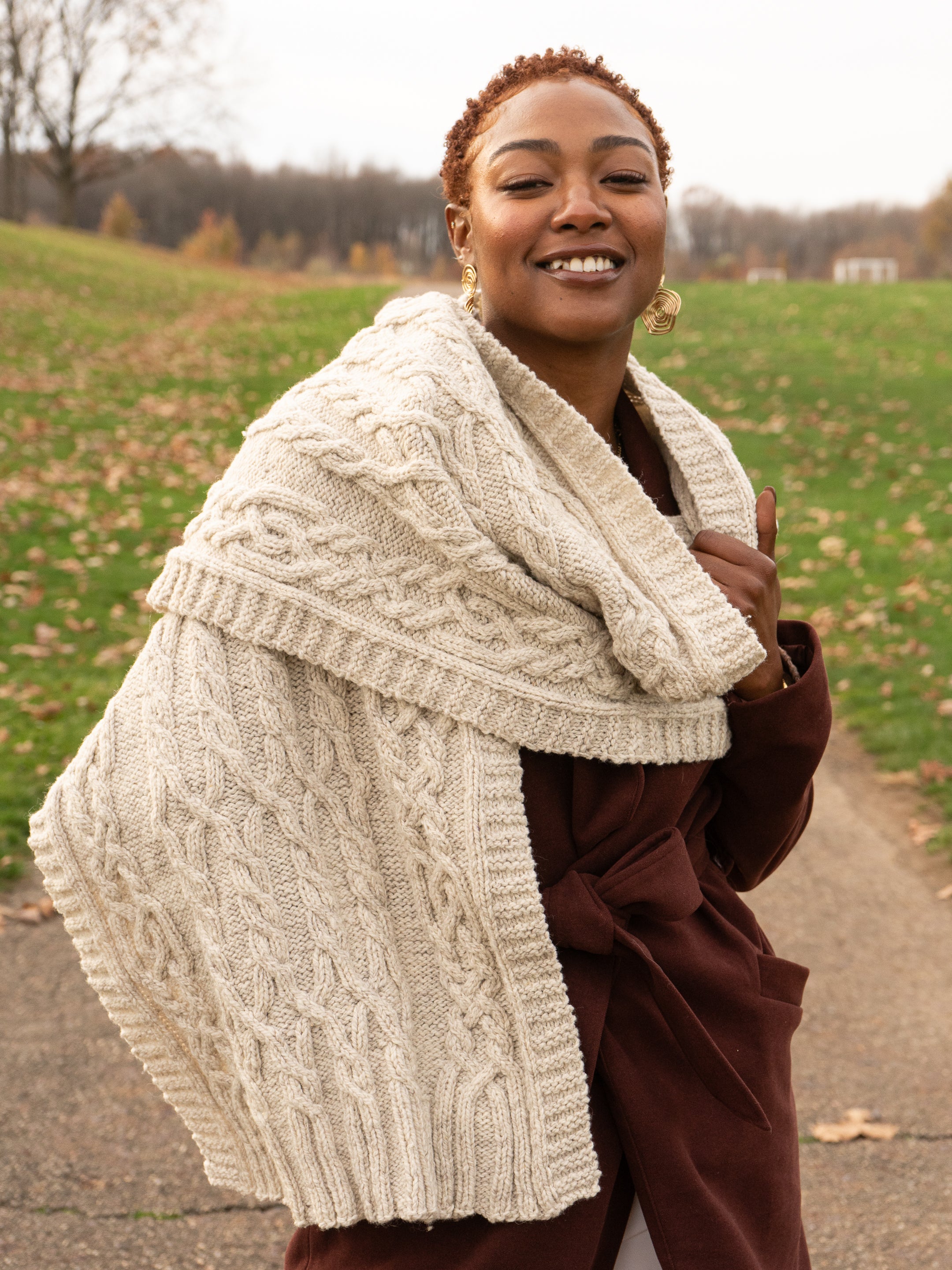 In the Tall Pines Wrap or Blanket <br/><small>knitting pattern</small>