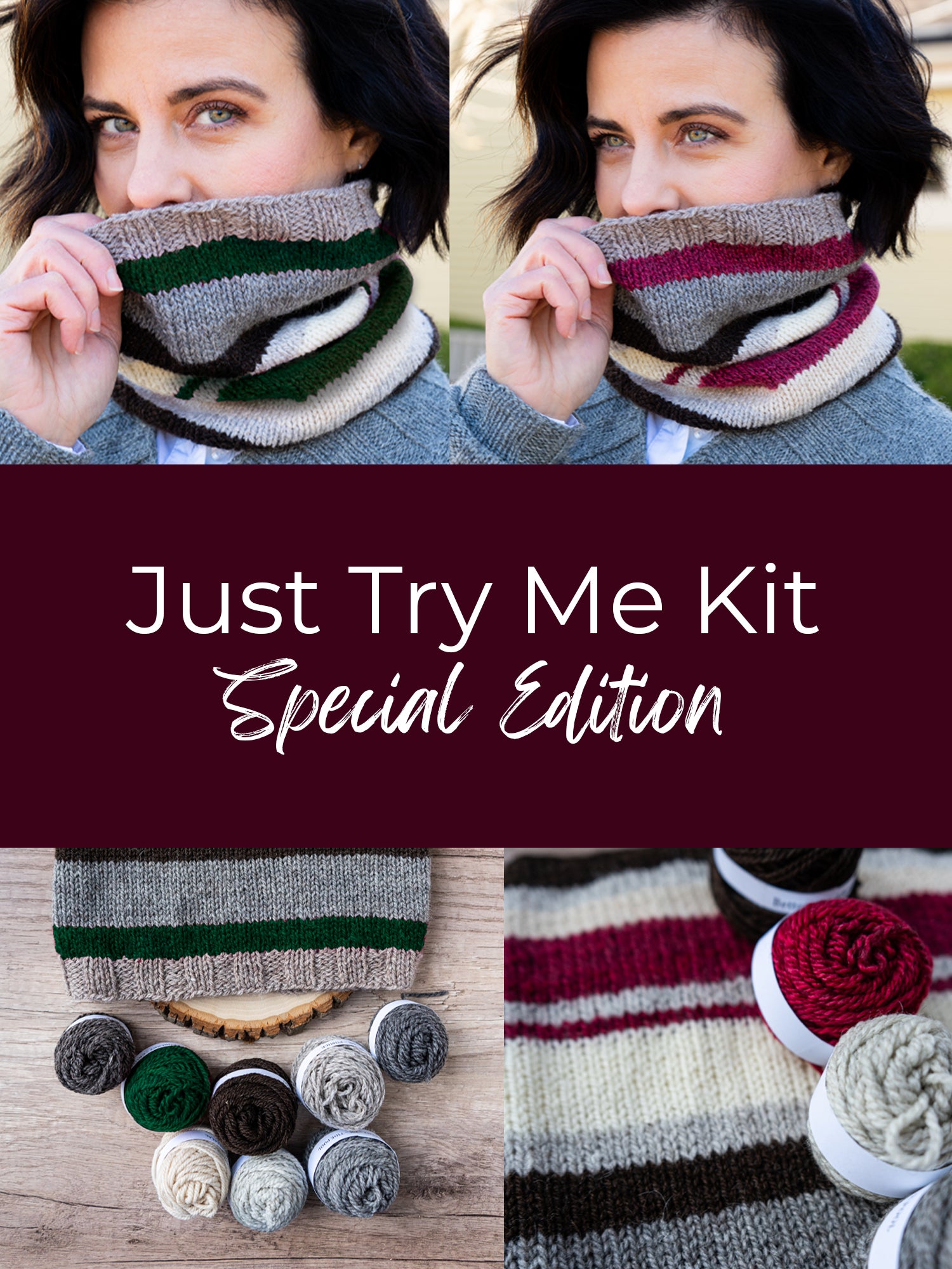 Just Try Me (Cowl or Cap) Kit Special Edition <br><small>yarn & knitting pattern kit</small>