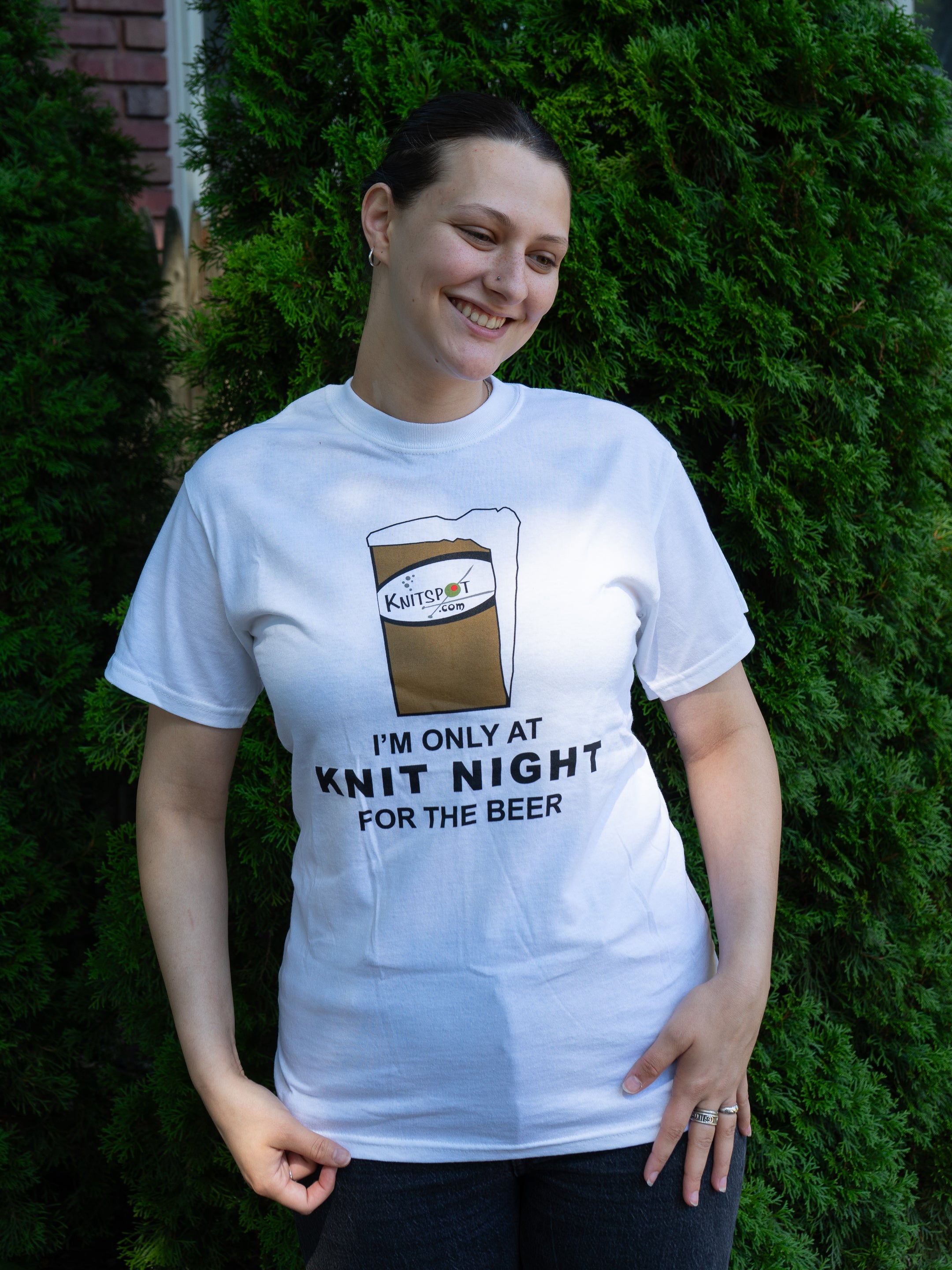 I'm Only at Knit Night for the Beer T-shirts