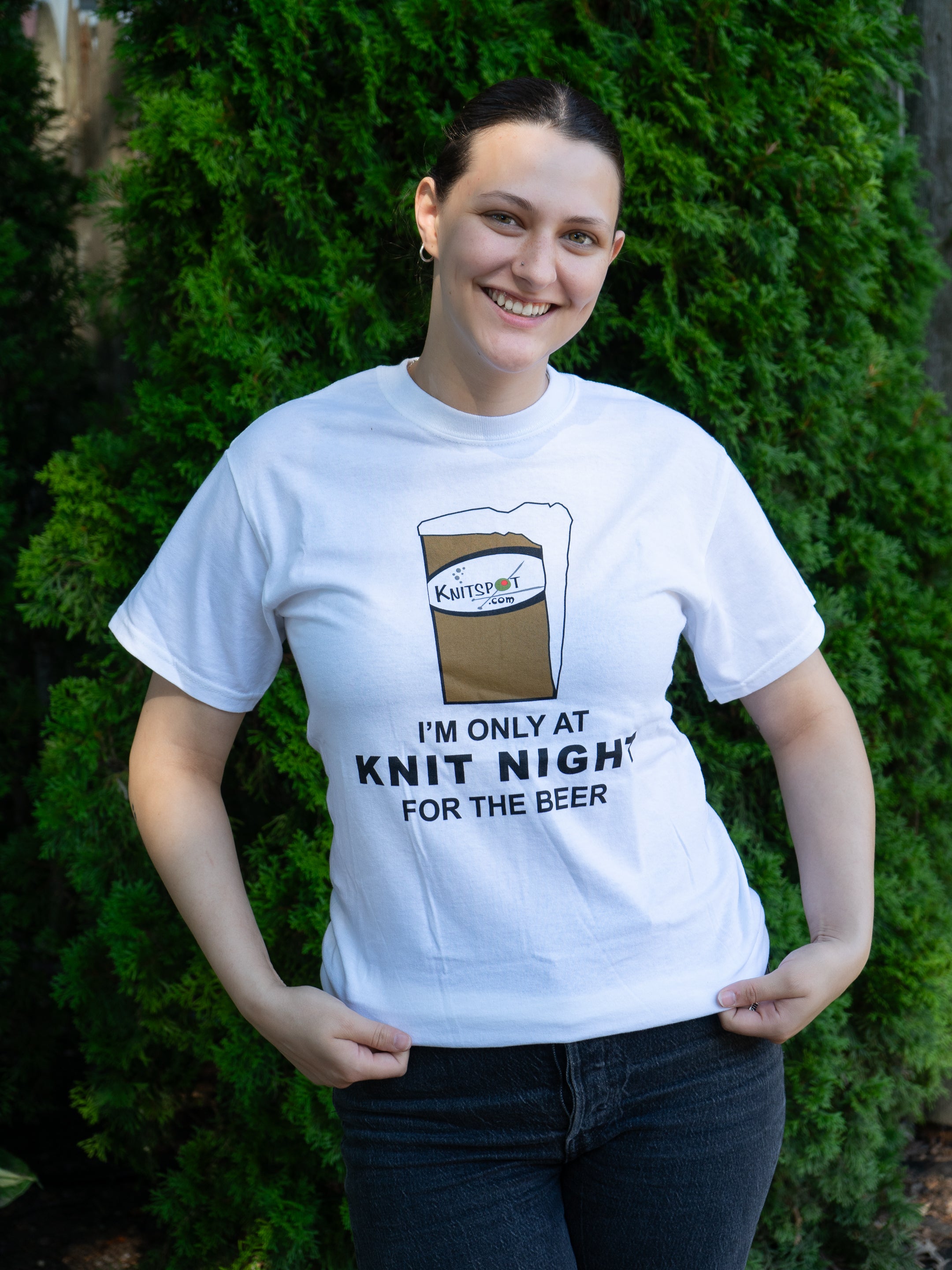 I'm Only at Knit Night for the Beer T-shirts