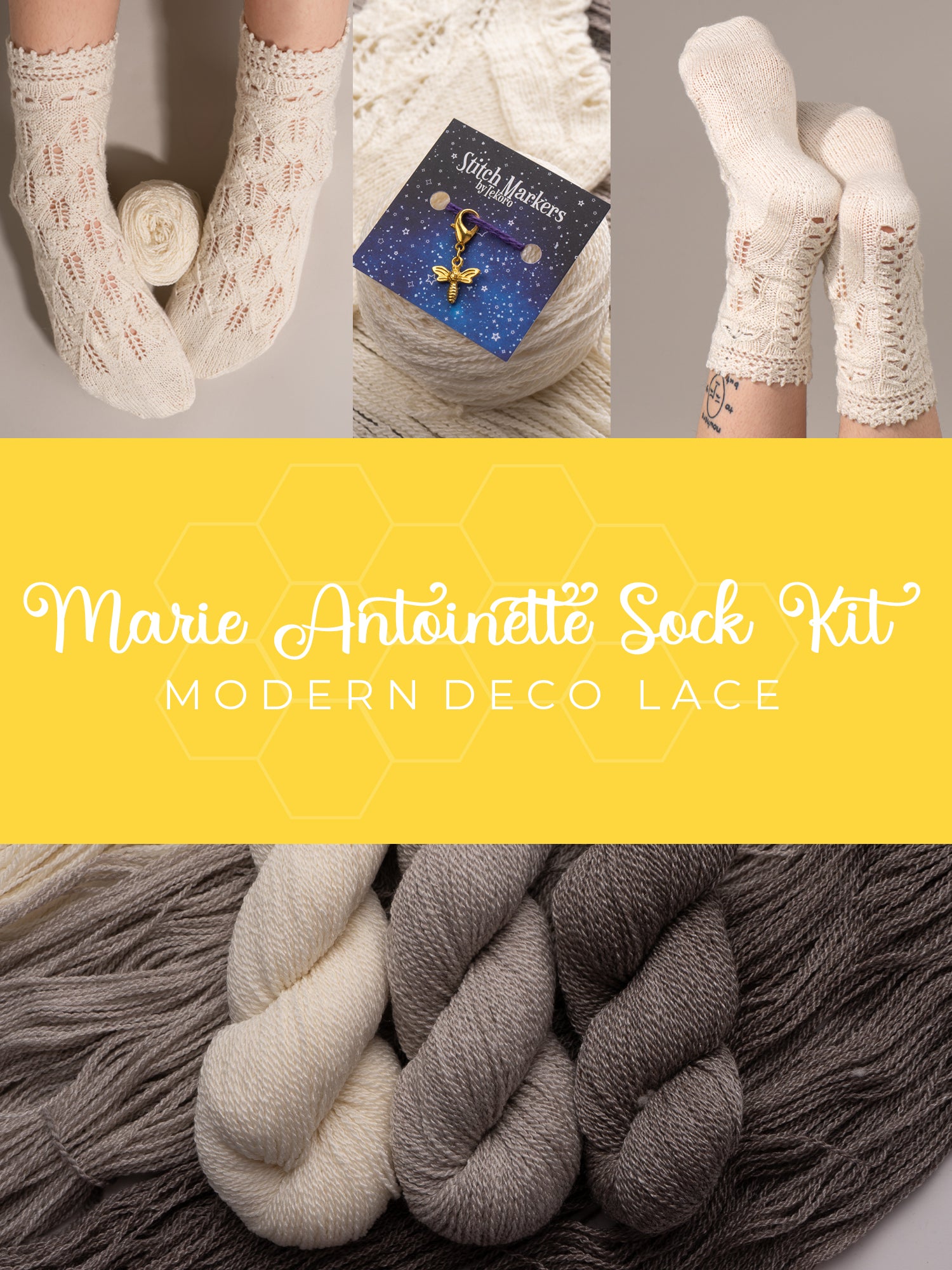 Marie Antoinette Sock Kit <br><small>yarn & knitting pattern kit</small>