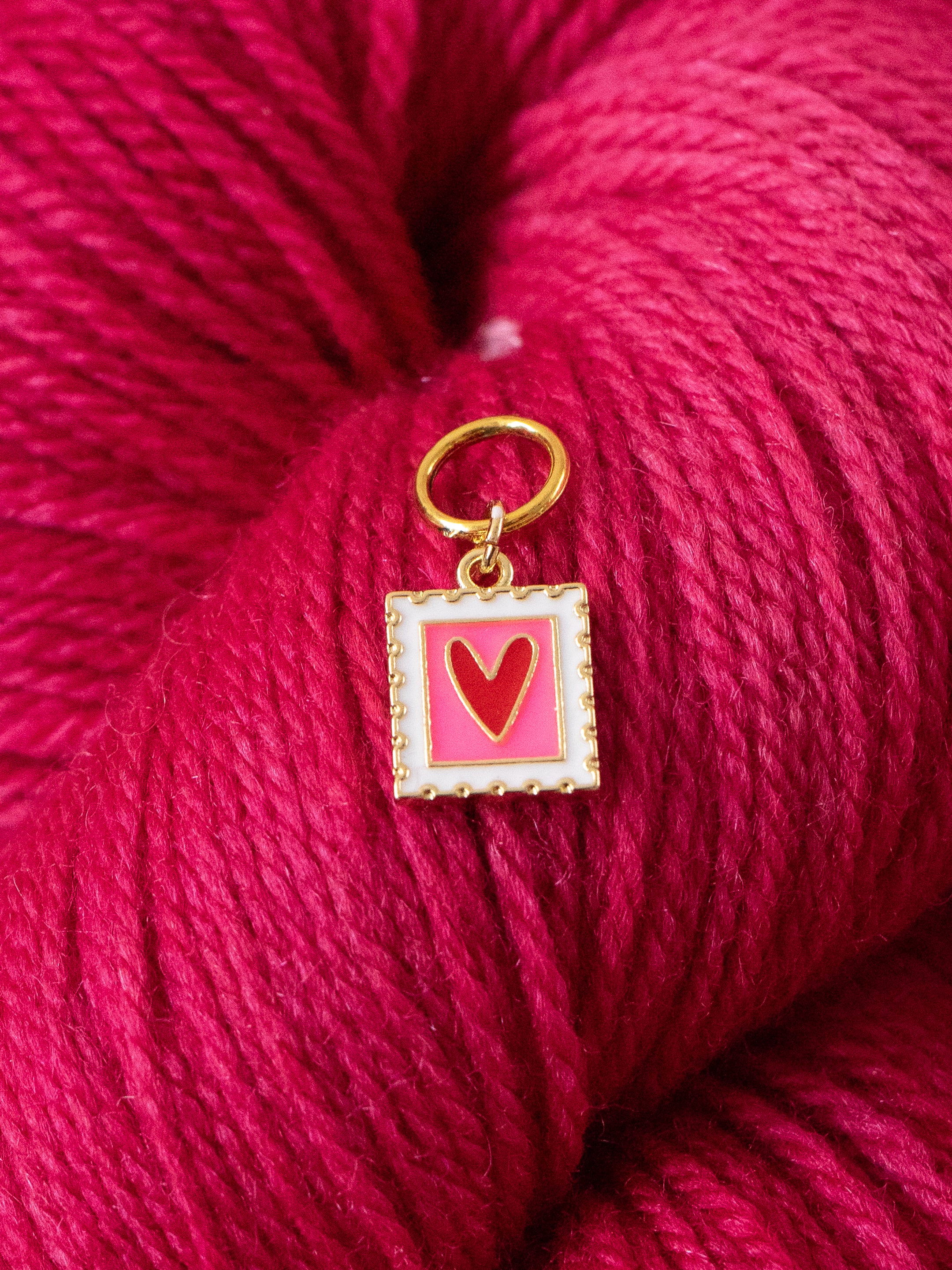 Love postage stamp Stitch Marker