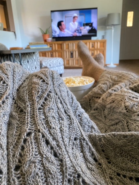 Rope knit online blanket