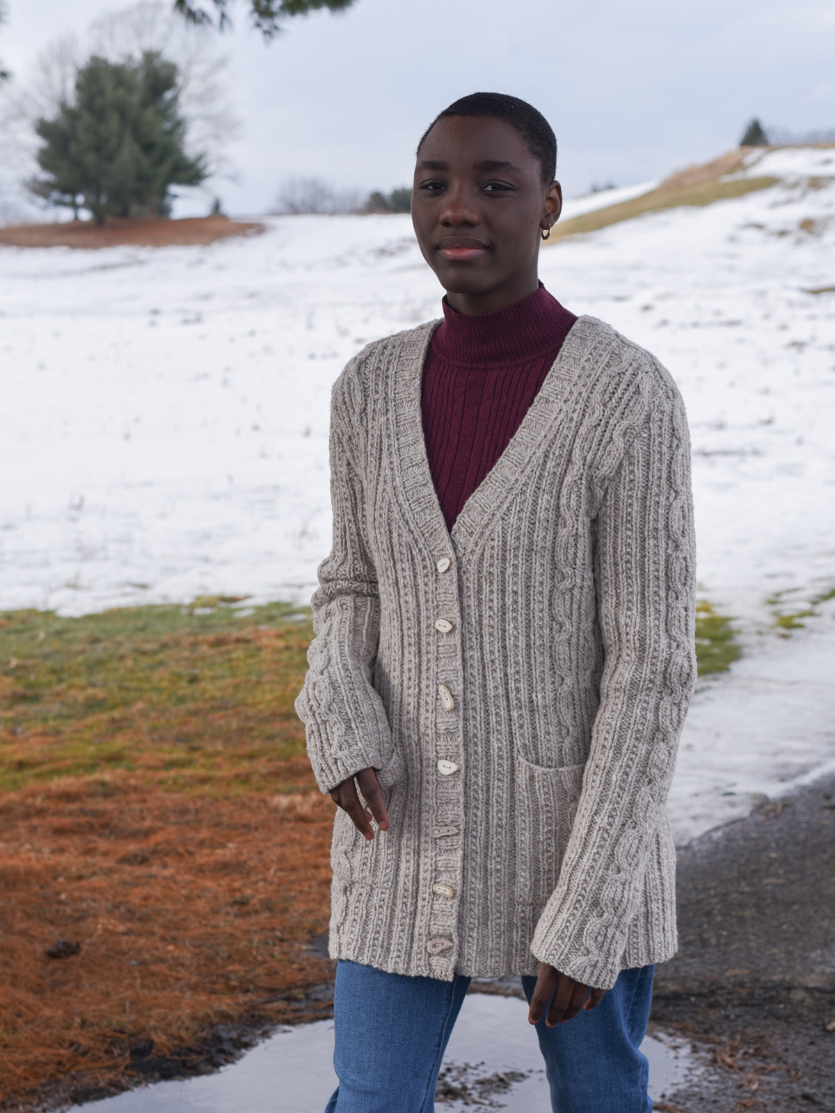 Knotty Pine Cardigan knitting pattern