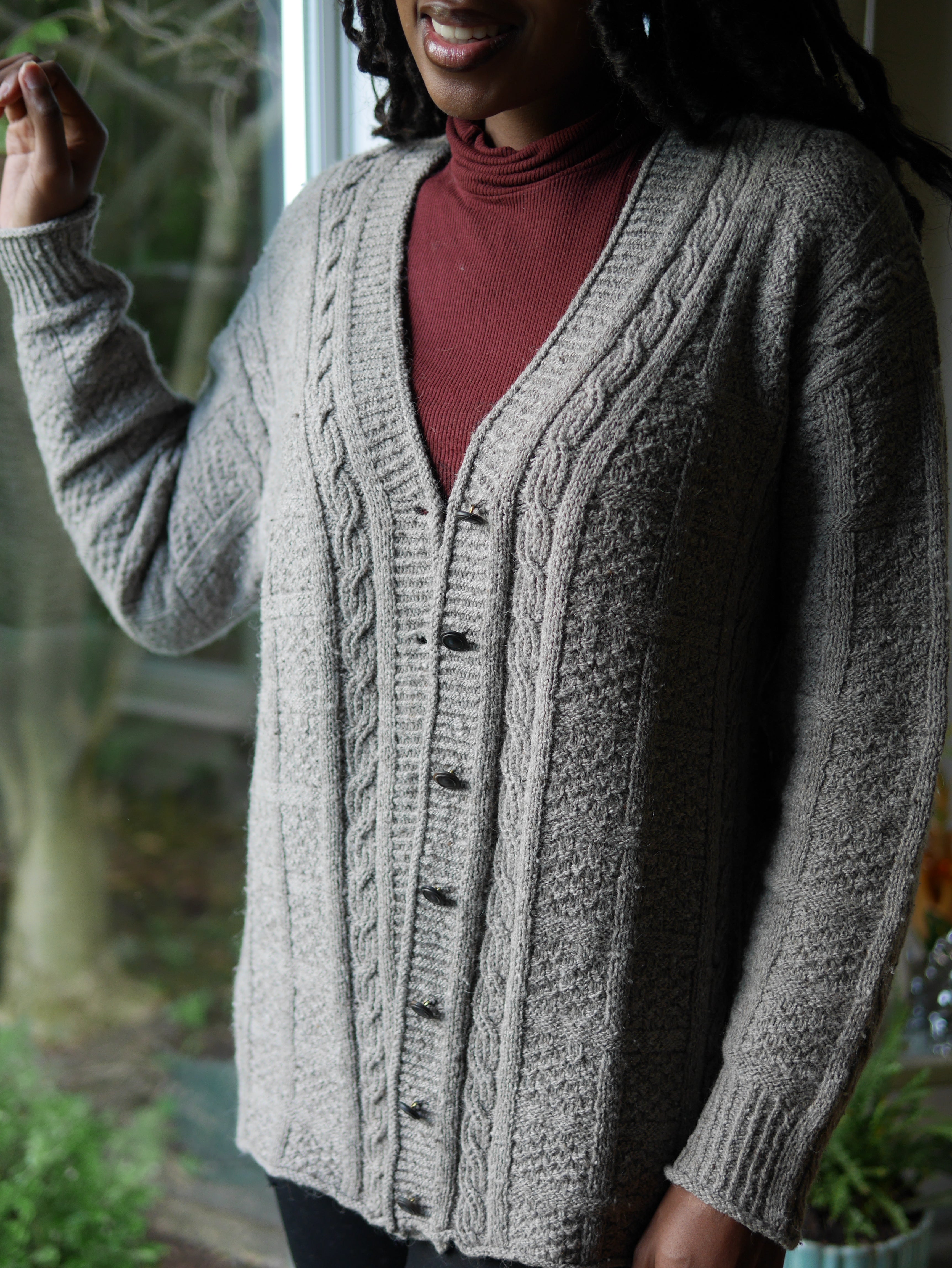 Fluffy Sweater Cardigan - Multi-color