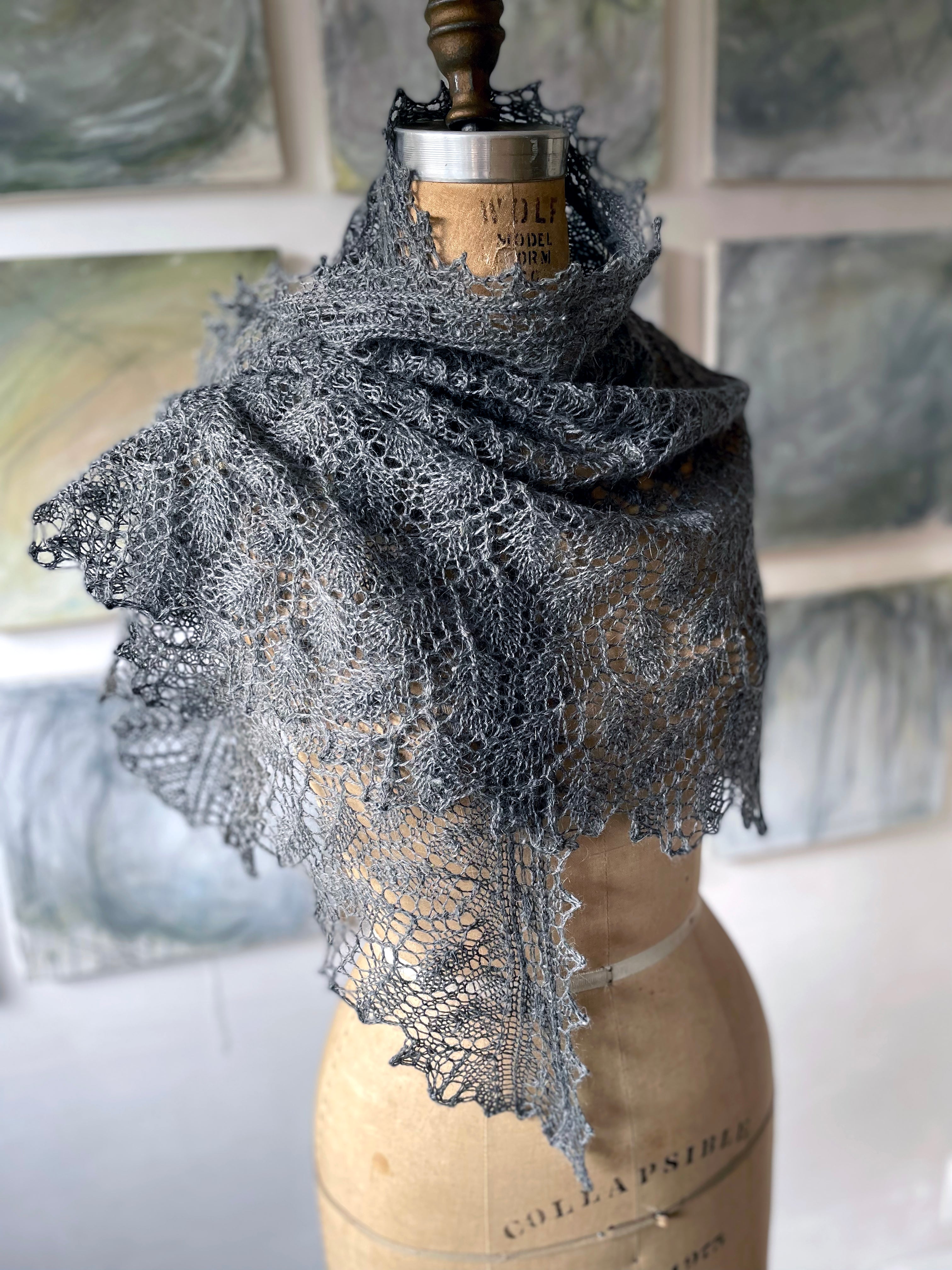 Silver lace sale shawl