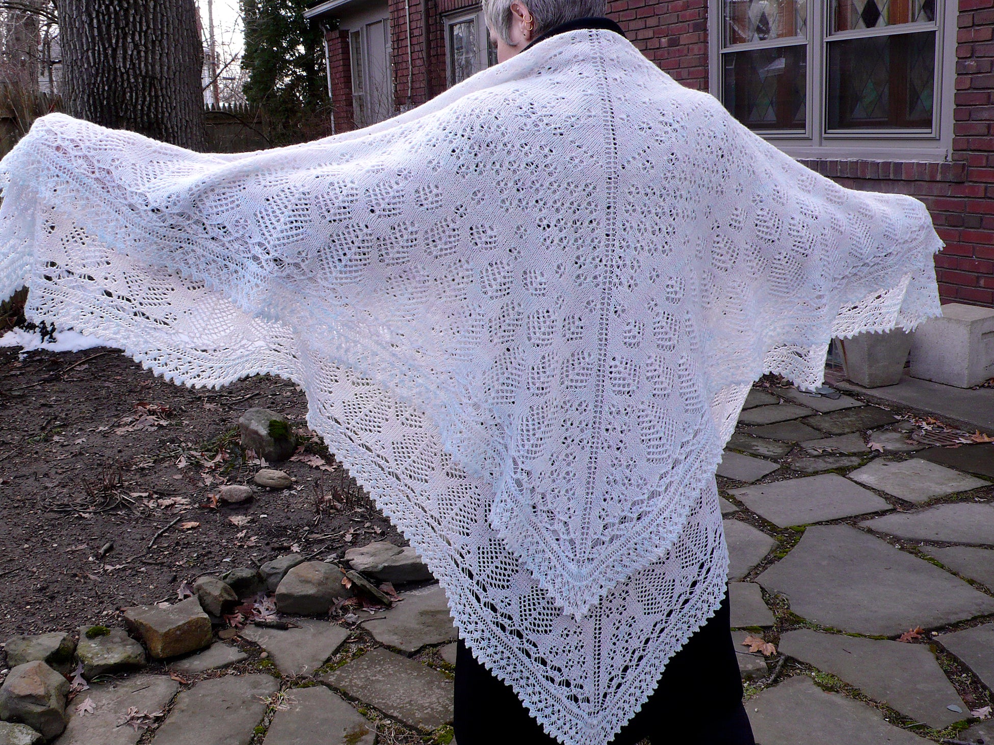 Blue Lace Shawl